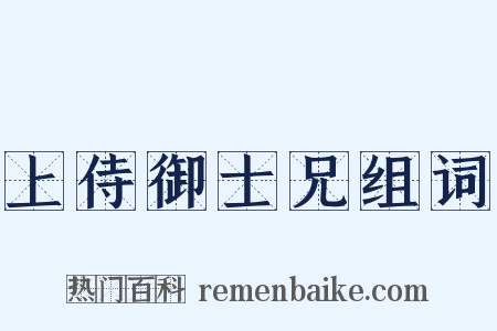 上侍御士兄组词是什么意思的图片